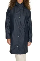 リーバイス レディース アウター コート ジャケット Levis Wateresistant Hooded Long Rain Jacket NAVY ネイビーのサムネイル