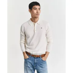 ガント メンズ トップス ポロシャツ ウール Gant Superfine Lambswool Polo Shirt Cream クリームのサムネイル
