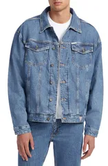 ゲス メンズ ボトムス デニムパンツ ジャケット GUESS Oversize Denim Trucker Jacket GAM1 デニムのサムネイル