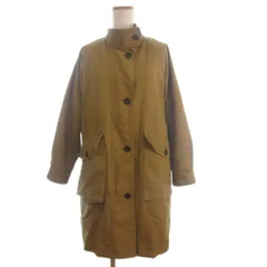 マーガレットハウエル MHL. UNEVEN COTTON CANVAS ダウンコート ミドル丈 パッチポケット ライナー付き 茶 ブラウン 1のサムネイル
