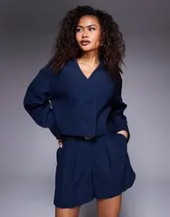 エイソス レディース アウター ジャケット・ブルゾン クロップド ブレザー ASOS DESIGN tailo red cropped textu red blazer part of a set Nのサムネイル