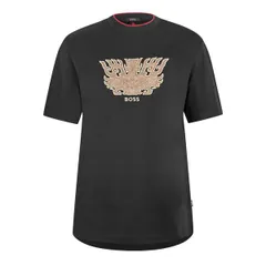 ボス メンズ トップス ポロシャツ Boss Mens Taut Lny Short Sleeve Polo Shirt Black ブラックのサムネイル