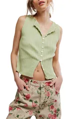 フリーピープル レディース トップス シャツ Free People Tilly RibuttonUp Top WEEPING WILLOWのサムネイル