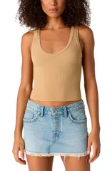 フリーピープル レディース トップス タンクトップ Free People Clean Slate Crop Tank OAT LATTE スレートのサムネイル