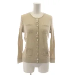 ランバン LANVIN LANVIN COLLECTION カーディガン 絹混 シルク混 カシミヤ混 38 ベージュ 長袖 /RRのサムネイル