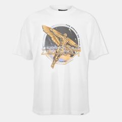 リプレゼント メンズ トップス Tシャツ Represent Mens Rep Golden Tour Oversized TShirt Flat White ホワイト