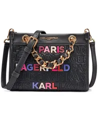 カール ラガーフェルド レディース バッグ KARLAGERFELD PARISavoie Crossbody Black Multi ブラックのサムネイル
