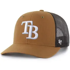 カーハート メンズ アクセサリー 帽子 CARHARTT X 47 Mens Carhartt x 47 Brown Tampa Bay Rays Trucker Adjustable Hat Broのサムネイル
