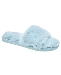 ナインウェスト レディース シューズ サンダル Nine West Slide Faux Fur Slipper Women Light Blue ブルーのサムネイル