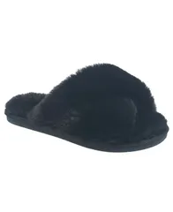 ナインウェスト レディース シューズ サンダル Nine West XBand Faux Fur Slipper Women Black ブラックのサムネイル