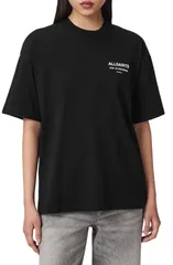 オールセインツ レディース トップス シャツ グラフィック AllSaints Eliana Etta Graphic Tee BLACK ブラックのサムネイル