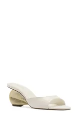 アレッツォ レディース シューズ ヒール サンダル Arezzo Leona Wedge Slide Sandal Women CREMA WHITE ホワイトのサムネイル