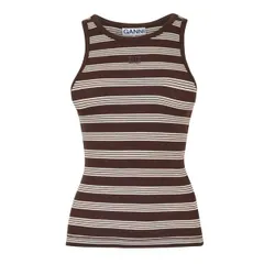 ガニー レディース トップス シャツ ベスト Ganni Womens Racerback Vest Moleのサムネイル