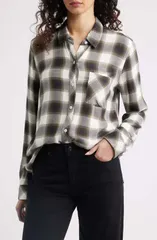 レイルズ レディース トップス シャツ Rails Hunter Plaid ButtonUp Shirt OLIVE CHARCOAL IVORY アイボリーのサムネイル