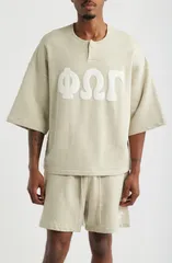 フィアオブゴッド メンズ アウター パーカー・スウェット シャツ Fear of God Essentials Appliqu Henley Sweatshirt WASHED VANILLA HEAのサムネイル