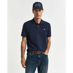 ガント メンズ トップス ポロシャツ Gantextu red Polo Shirt Evening Blue ブルーのサムネイル