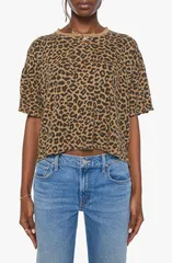 マザー レディース トップス シャツ プリント MOTHER The Boxy Leopard Print Ringer TShirt LEAP YEAR アニマルのサムネイル