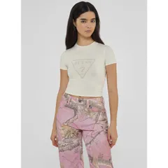 ゲス レディース トップス シャツ ロゴ Guess Logo Baby Tshirt Sandy Shore Mltのサムネイル