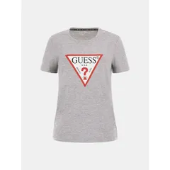 ゲス レディース トップス シャツ スリムフィット クルーネック Guess Womenshort Sleeve Crew Neck Original Slim FitShirt Lt Melangeのサムネイル
