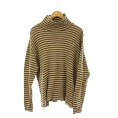 カステルバジャック CASTELBAJAC Tシャツ 5 ベージュ カーキ ボーダー柄 タートルネック 長袖 /JPのサムネイル