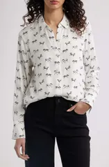 レイルズ レディース トップス シャツ プリント Railsaige Horse Print ButtonUp Shirt IVORY WILD HORSES アイボリーのサムネイル