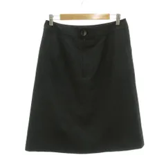 ピエールカルダン Pierre Cardin タイトスカート 42 黒 ブラック Aライン ボタン ひざ丈 /NU ■ECF005のサムネイル