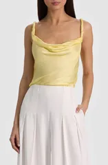 アリス アンド オリビア レディース トップス シャツ Alice Olivia Monique Cowl Neck Camisole BUTTERのサムネイル