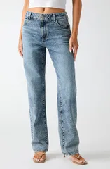 ゲス レディース ボトムス デニムパンツ ストレート ローライズ ジーンズ GUESS Gaia Low Rise Straight Leg JeansKH1OPENのサムネイル