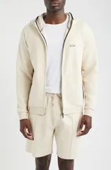 ボス メンズ アウター パーカー・スウェット BOSSense Full Zip Hoodie OPEN WHITE ホワイトのサムネイル