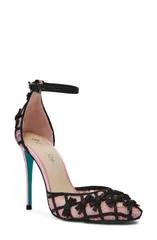 ベッツィジョンソン レディース シューズ パンプス アンクル Betsey Johnson Coy Ankle Strapum pINK BLACK ブラックのサムネイル