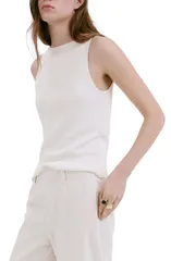 マンゴ レディース トップス シャツ ニット MANGO FineKnit Boat Neck Top ECRU エクリュのサムネイル