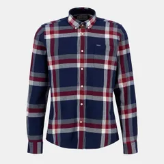 バブアー メンズ トップス シャツ Barbour Folley Shirt NavyRed MI32 ネイビーのサムネイル