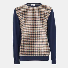 アクアスキュータム メンズ アウター ニット・セーター クルーネック Aquascutumens Knitted Crew Neck Jumper Check チェックのサムネイル