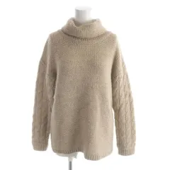 トラサルディ TRUSSARDI ニット セーター ウール 40 ベージュ タートルネック 長袖 ケーブル編み /APのサムネイル