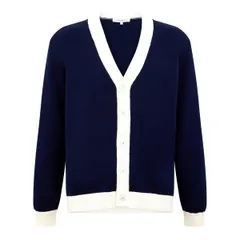 メゾンキツネ メンズ アウター ニット・セーター カーディガン Maison Kitsune Mens Comfort Cardigan Classic Navy ネイビーのサムネイル