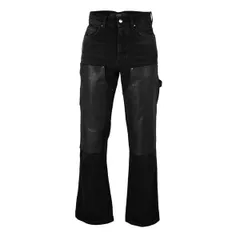 アミリ メンズ ボトムス デニムパンツ ワイドレッグ ジーンズ Amiri Mens Carpenter Wide Leg Jeans Dusk Black ブラックのサムネイル