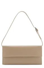 マンゴ レディース バッグ レザー フェイクレザー MANGO Faux Leather Shoulder Bag MEDIUM BROWN ブラウンのサムネイル