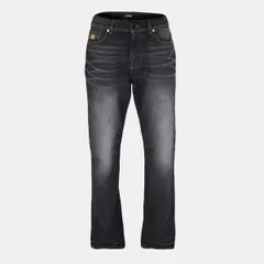 ヴェルサーチ メンズ ボトムス デニムパンツ ストレート ジーンズ Versace Mens Denim Straight Leg Jeans Black ブラックのサムネイル