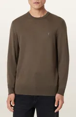 オールセインツ メンズ アウター ニット・セーター クルーネック ウール AllSaints Mode Merino Wool Crewneck Sweater SAGE GREEN グリーンのサムネイル