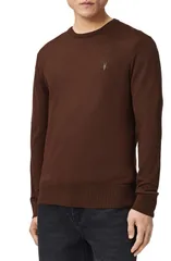 オールセインツ メンズ アウター ニット・セーター クルーネック ウール AllSaints Mode Merino Wool Crewneck Sweater HOT CHOC BROWN ブラウンのサムネイル