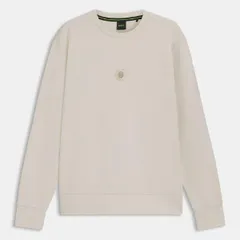ボス メンズ アウター パーカー・スウェット シャツ コットン Boss CN Future Cotton Blend Sweatshirt White ホワイトのサムネイル