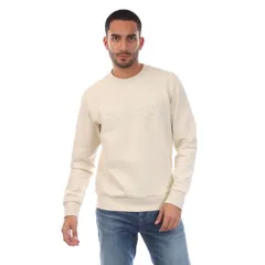 ボス メンズ アウター パーカー・スウェット シャツ ロゴ Bossalbo Stretch Sweatshirt with Sandwich Logo White ホワイトのサムネイル