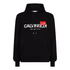 カルバンクライン メンズ アウター パーカー・スウェット ロゴ Calvin Klein Text Reverse Logo Hoodie Calvin Black ブラックのサムネイル