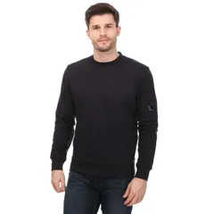 シーピーカンパニー メンズ アウター パーカー・スウェット シャツ フリース CP Company Diagonal Raised Fleece Sweatshirt Navy ネイビーのサムネイル