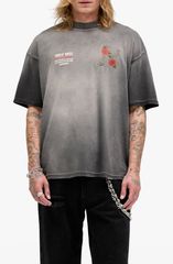リプレゼント メンズ トップス Tシャツ Represent G n R Tour TShirt STAINED BLACK ブラック
