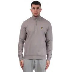 ライルアンドスコット メンズ アウター パーカー・スウェット ハーフジップ シャツ Lyle and Scott Loopback Quarter Zip Sweatshirt Grey グレーのサムネイル