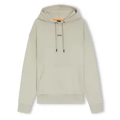 ボス メンズ アウター パーカー・スウェット コントラスト ロゴ Boss WeSmallHood Contrast Logo Hoodie Beige ベージュのサムネイル