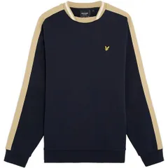 ライルアンドスコット メンズ アウター パーカー・スウェット シャツ Lyle and Scott Mens Taped Crew Sweatshirt Dark Navy ネイビーのサムネイル