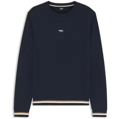 ボス メンズ アウター パーカー・スウェット シャツ Boss Mens Crew Sweatshirt Dark Blue 403 ブルーのサムネイル