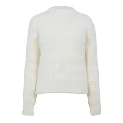 バレンシアガ レディース アウター カーディガン ロゴ Balenciaga Furry Logo Jumper Ivory アイボリーのサムネイル